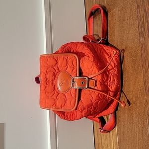 Vintage quilted Coach mini backpack